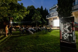 The yard of Cinematheque of North Macedonia