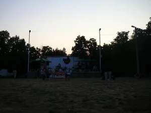 The stage - in the morning
